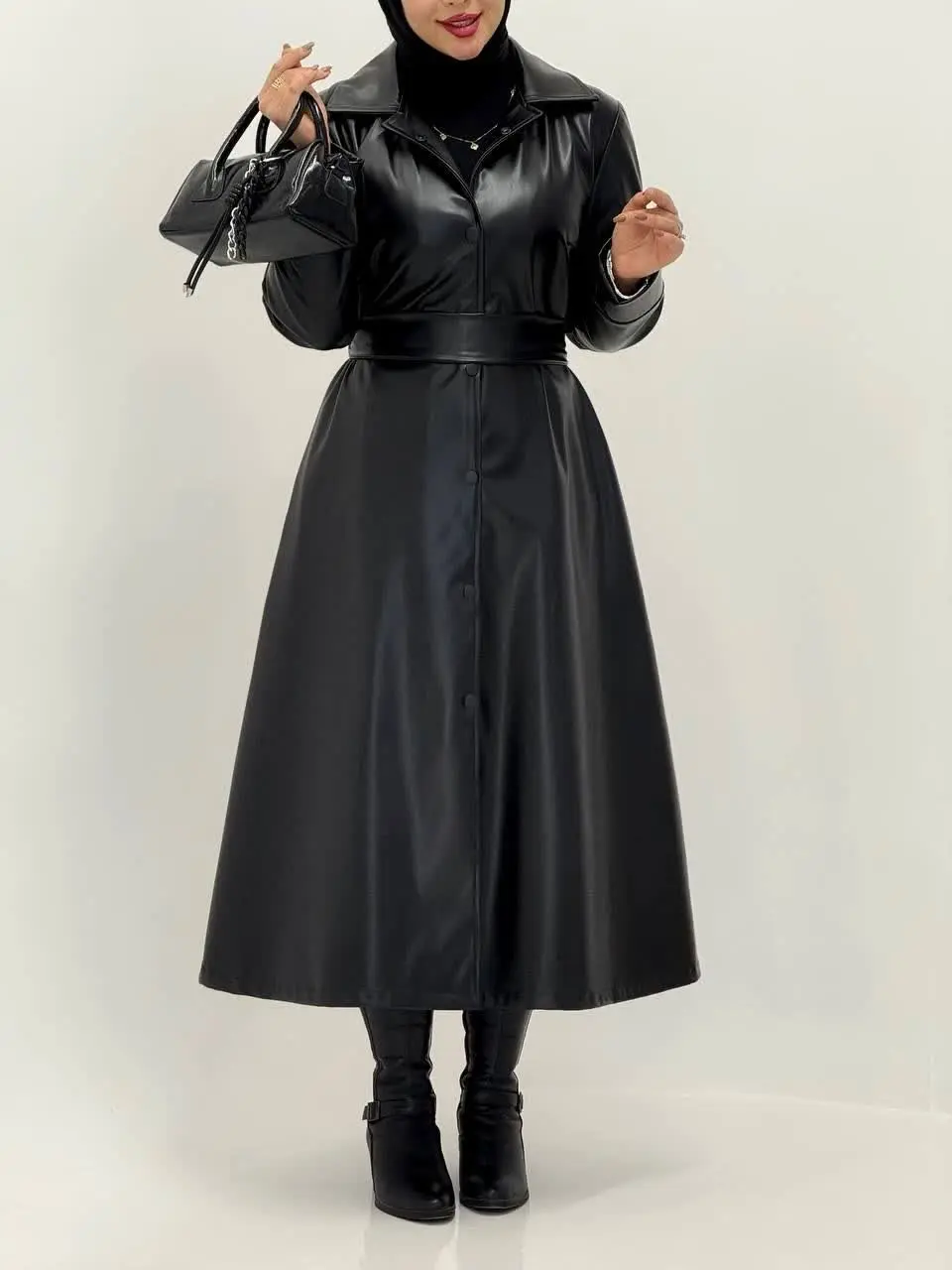 3692-پالتو چرم ژاکلین